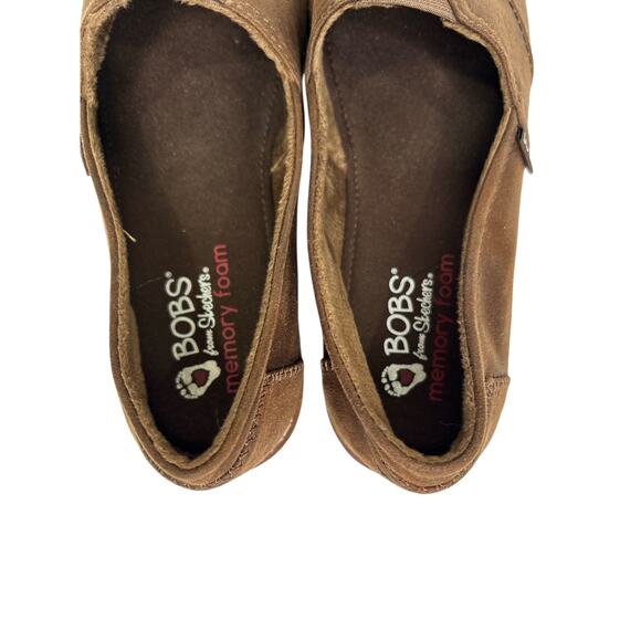 Bobs Chill Lugs Urban Spell Brown Microfiber Flat Slip On Loafer Shoes - Picture 4 of 8